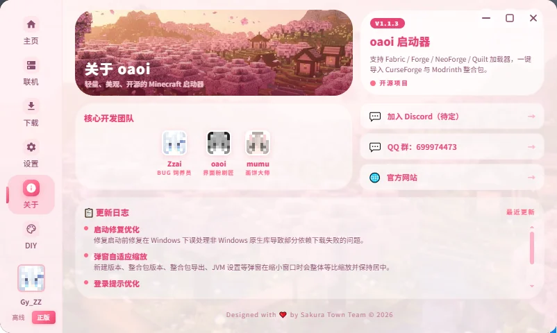oaoi Launcher 设置页面截图